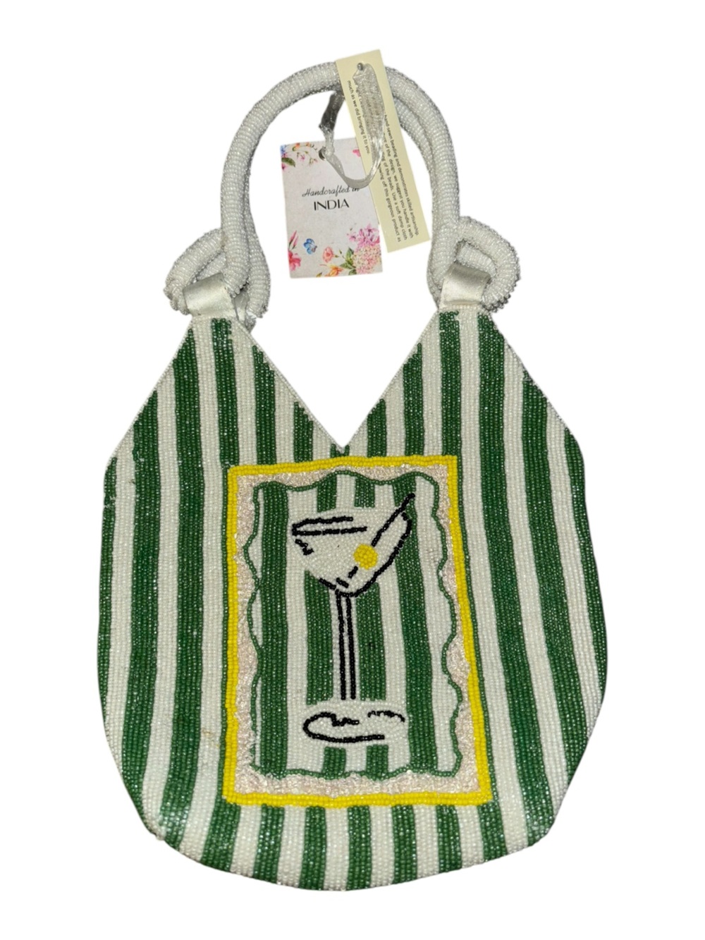 Handcrafted in India Martini purse NEW with tags